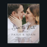 Modern Photo Editorial Wedding Save the Date Flyer<br><div class="desc">Modern editorial style wedding save the date with bold typography over your favorite photo.  A clean and simple design for a wedding during any time of year.</div>