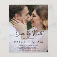 Modern Photo Editorial Wedding Save the Date