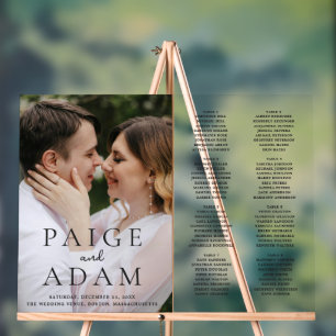 Modern Photo Editorial Wedding Seating Chart