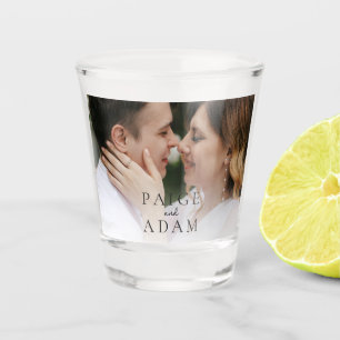 Modern Photo Editorial Wedding Shot Glass