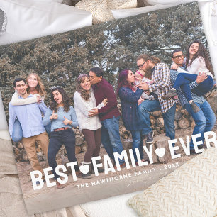 Modern Photo Elegant Best Family Ever Fleece Blanket