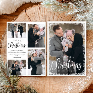 Modern Photo Elegant Christmas Winter Holiday Card