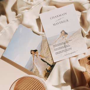 Modern Photo Elegant Wedding Invitation