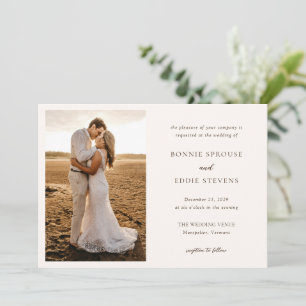 Modern Photo Elegant Wedding Invitation