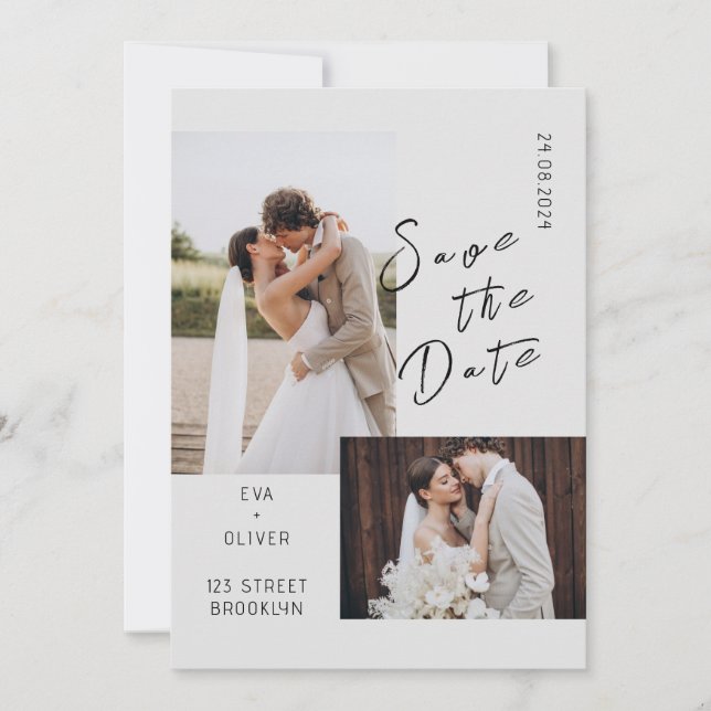 Modern Photo Emotional Stylish Wedding Invitation (Front)