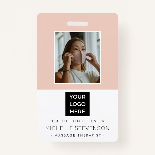 Modern Photo Employee ID Badge (Front)