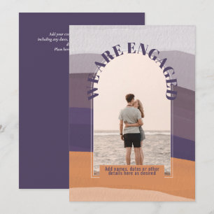 MODERN PHOTO ENGAGEMENT INVITE - Mixed Colours