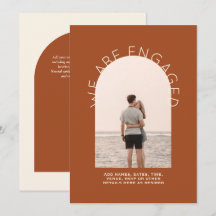 MODERN PHOTO ENGAGEMENT INVITE - Mixed Colours