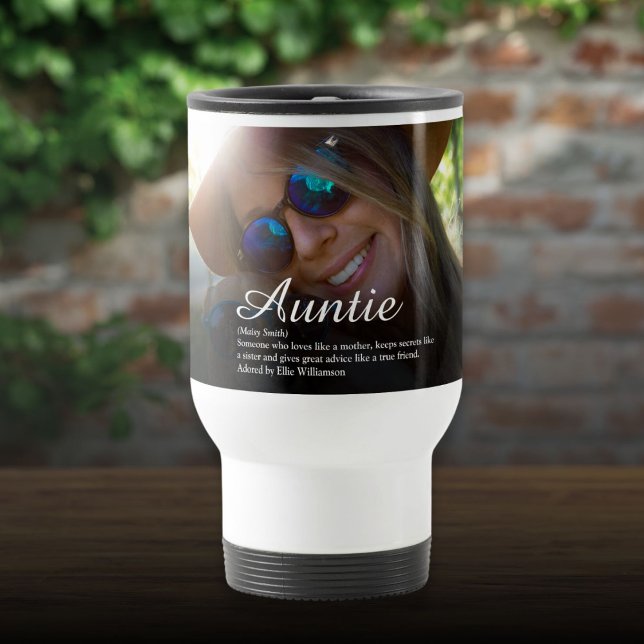 Modern Photo Favourite Aunt Auntie Definition Travel Mug (Modern Photo Favorite Aunt Auntie Definition Travel Mug)
