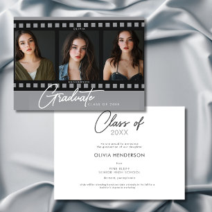 Modern Photo Film Frames Graduation Announcement