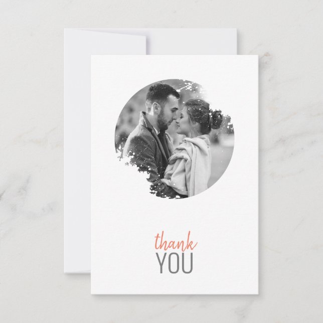 Modern Photo Flat Thank You Card (Front)