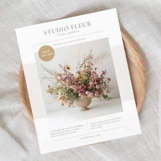 Modern Photo Floral Business Marketing  Flyer