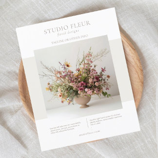 Modern Photo Floral Small Business Marketing  Flyer