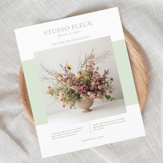 Modern Photo Floral Small Business Marketing  Flyer