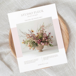 Modern Photo Floral Small Business Marketing  Flyer