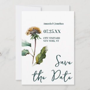 Modern Photo Floral Wedding Save the Date