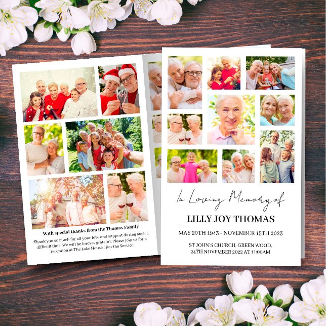 Modern Photo Funeral Program for Women (Creator Uploaded)