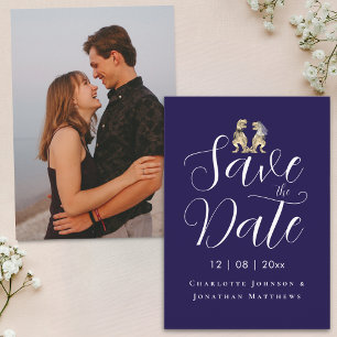 Modern Photo Funny Dinosaur Wedding Save The Date