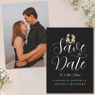 Modern Photo Funny Dinosaur Wedding Save The Date