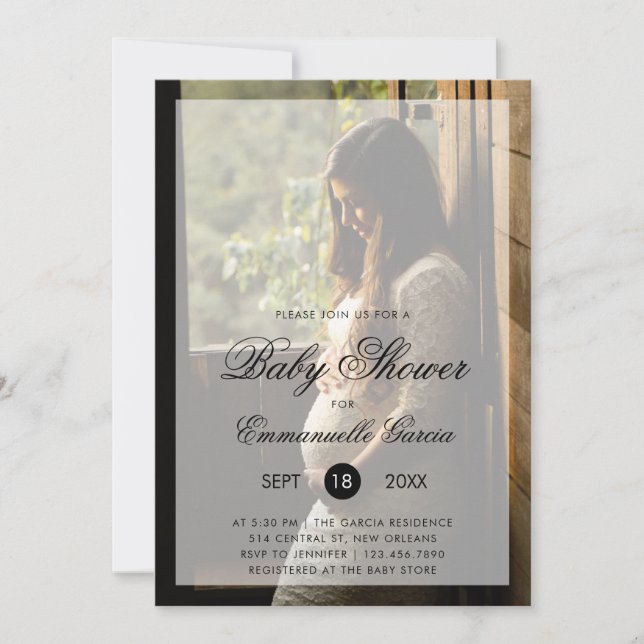 Modern Photo Gender Neutral Baby Shower Invitation (Front)