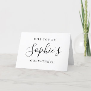 Modern Photo Godfather Proposal Card