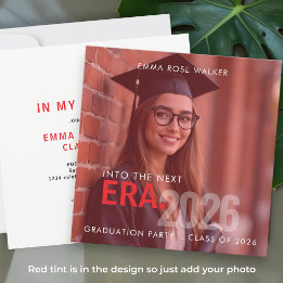 Modern photo Grad Era Photo Graduation Invitation