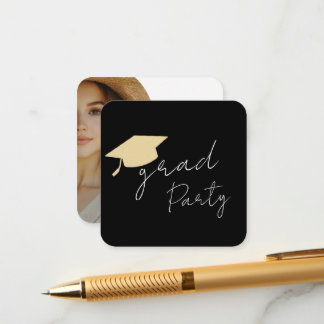 Modern Photo Grad Party  Enclosure Card
