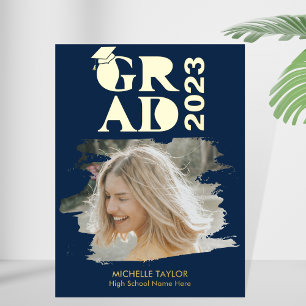 Modern Photo Graduate High School Frame Foil Prints