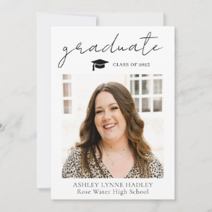 Modern Photo Graduation Announcement