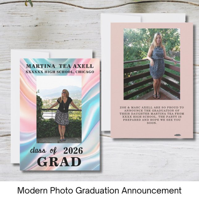 Modern Photo Graduation Announcement  (Creator Uploaded)