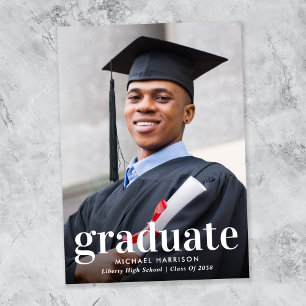Modern Photo Graduation Announcement