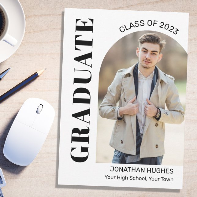Modern Photo Graduation Announcement  (Creator Uploaded)