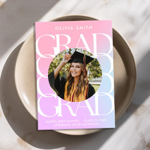 Modern  Photo Graduation Announcement