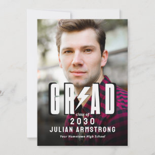 Modern Photo Graduation Announcement & Grad Party