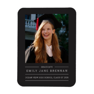 Modern Photo Graduation Announcement  Magnet