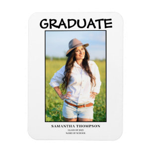 Modern Photo Graduation Announcement Magnet