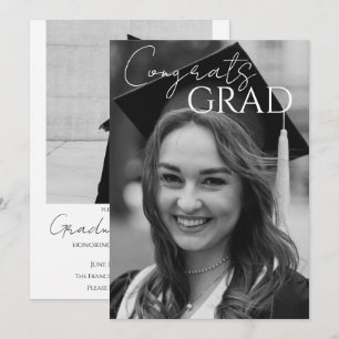 Modern Photo Graduation Announcement/Party Invitation