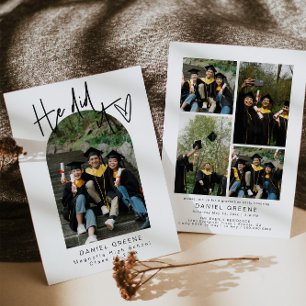 Modern Photo Graduation Announcement Party Invite