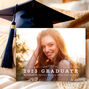 Modern Photo Graduation Announcement Postcard
