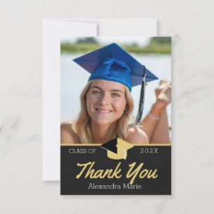 Modern Photo graduation class of 2022 Thank You Ca Card