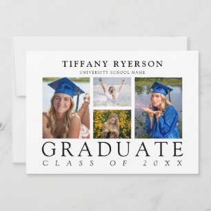 Modern Photo Graduation Flat Announcement Card