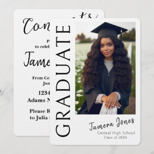 Modern Photo Graduation Invitation