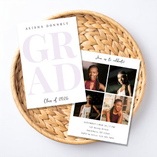 Modern Photo Graduation Invitation