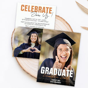 Modern Photo Graduation Invitation