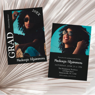 Modern Photo Graduation Invitation