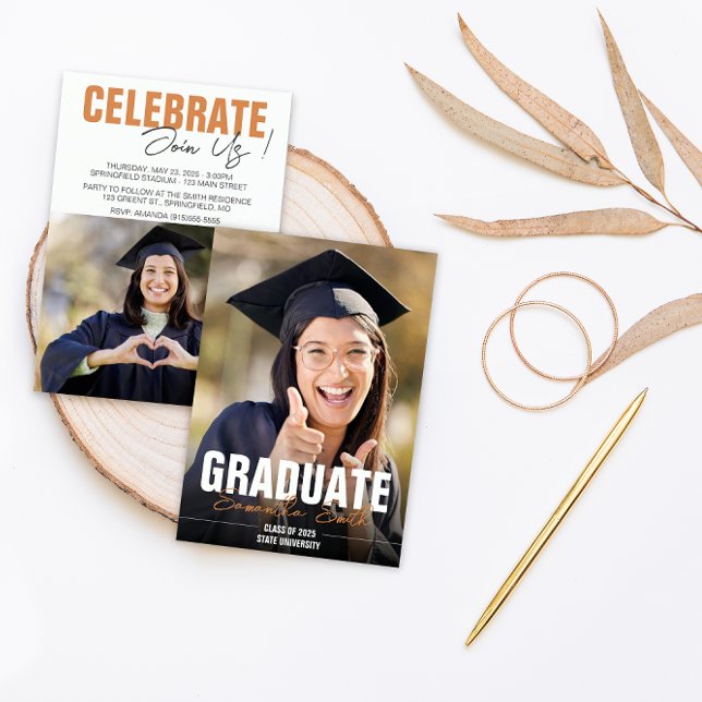 Modern Photo Graduation  Invitation (Creator Uploaded)