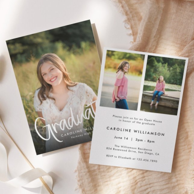 Modern Photo Graduation Open House Invitation (Creator Uploaded)