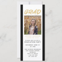 Modern Photo Graduation Party Digital Evite
