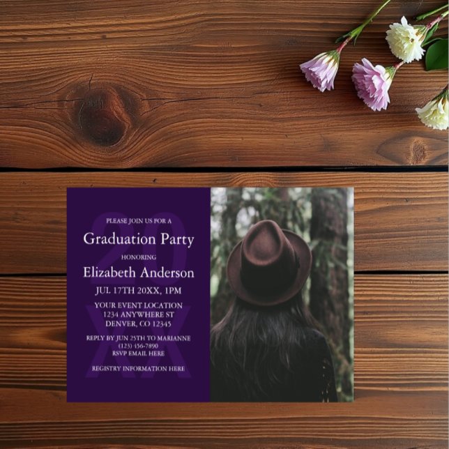 Modern Photo Graduation Party Invitation (Creator Uploaded)