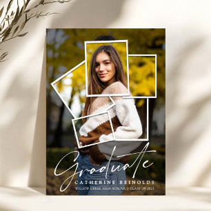 Modern Photo Graduation Party Invitation